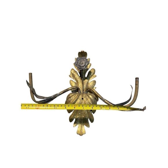 Antique Gold Gilded Metal Part of Scone Light I French Tole - Picture 4 of 7